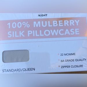 Night 100% mulberry cream silk standard/queen pillowcase - Brand New